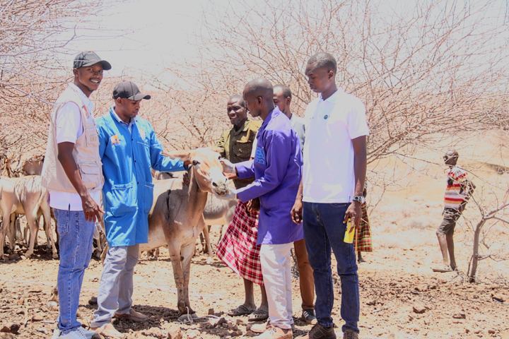 Team and herders at an outreach site